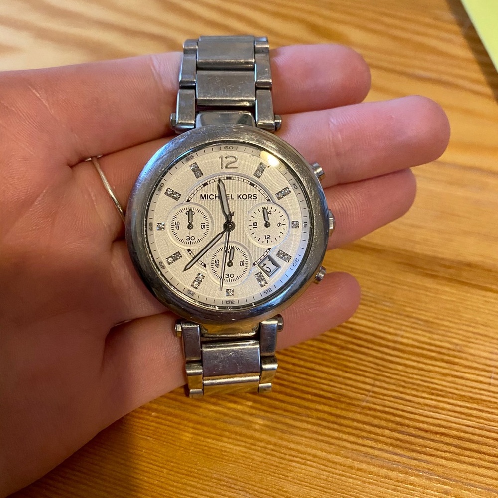 Michael Kors Silver Crystal Watch